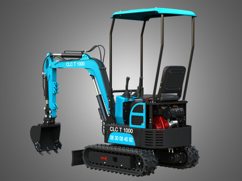 CLC T1000 Mini Crawler Excavator Model 3D