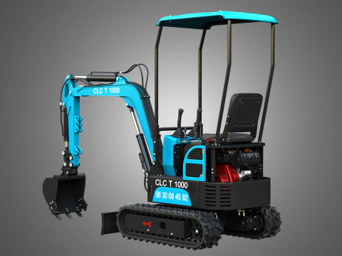 सीएलसी टी1000 मिनी क्रॉलर खुदाई 3D मॉडल