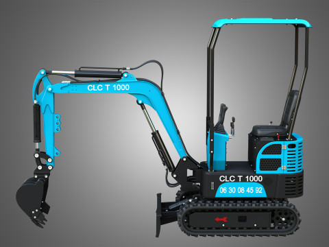CLC T1000 Mini Crawler Excavator Model 3D