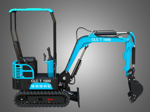 CLC T1000 Mini Crawler Excavator Model 3D