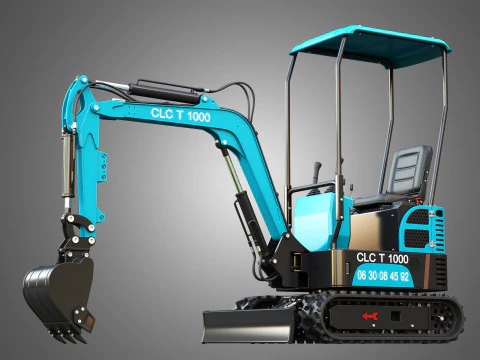 सीएलसी टी1000 मिनी क्रॉलर खुदाई 3D मॉडल