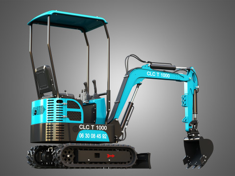 CLC T1000 Mini Crawler Excavator Model 3D