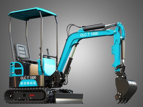 CLC T1000 Mini Crawler Excavator Model 3D