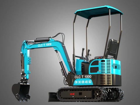 सीएलसी टी1000 मिनी क्रॉलर खुदाई 3D मॉडल