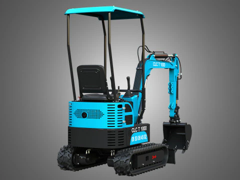 सीएलसी टी1000 मिनी क्रॉलर खुदाई 3D मॉडल