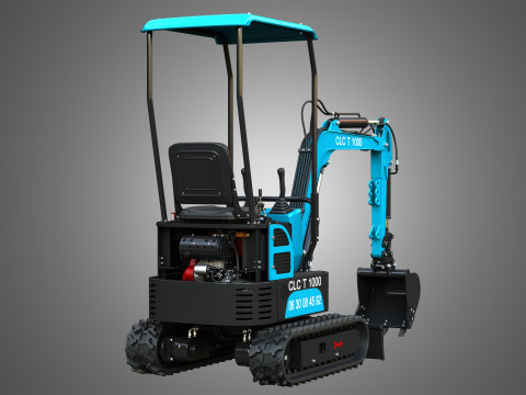 CLC T1000 Mini Crawler Excavator Model 3D