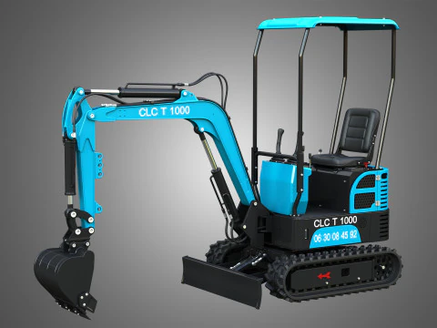 सीएलसी टी1000 मिनी क्रॉलर खुदाई 3D मॉडल