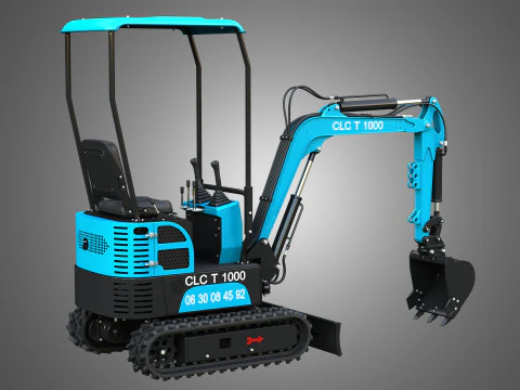सीएलसी टी1000 मिनी क्रॉलर खुदाई 3D मॉडल