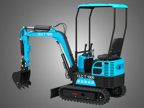 सीएलसी टी1000 मिनी क्रॉलर खुदाई 3D मॉडल