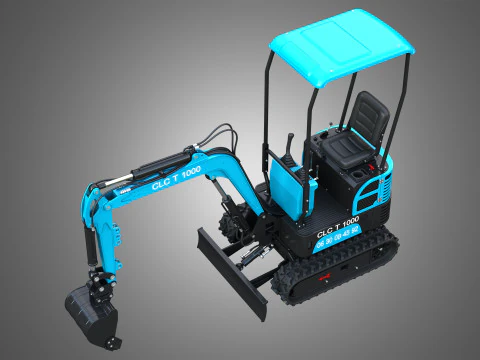 सीएलसी टी1000 मिनी क्रॉलर खुदाई 3D मॉडल