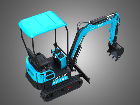 CLC T1000 Mini Crawler Excavator Model 3D