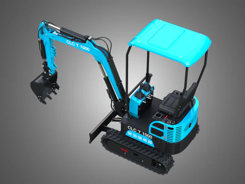 सीएलसी टी1000 मिनी क्रॉलर खुदाई 3D मॉडल