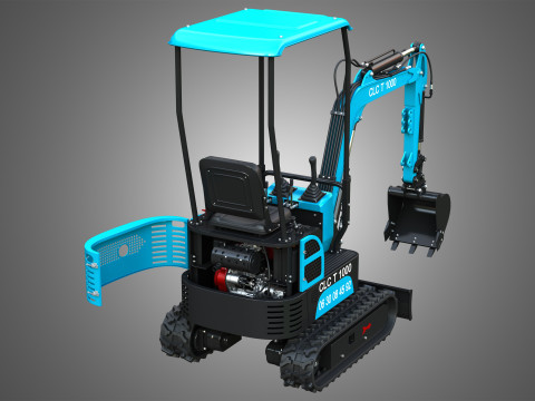 CLC T1000 Mini Crawler Excavator Model 3D