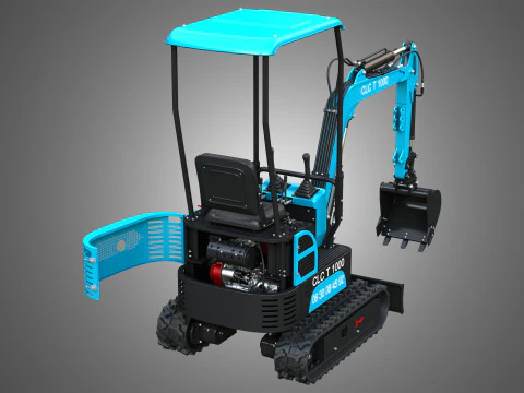 सीएलसी टी1000 मिनी क्रॉलर खुदाई 3D मॉडल