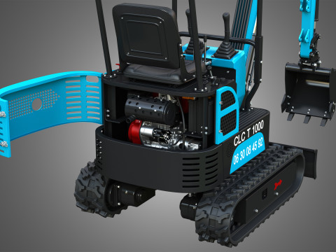 CLC T1000 Mini Crawler Excavator Model 3D