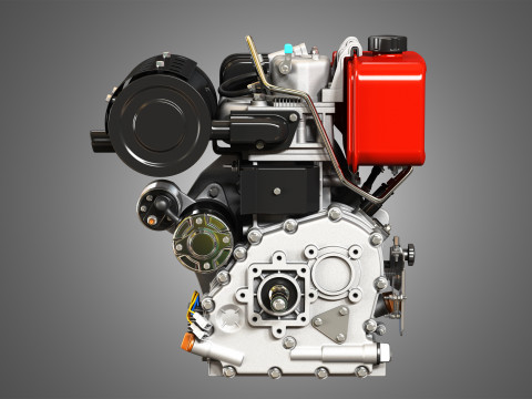 KD192F Single Cylinder Air-Cooled Engine 3D मॉडल