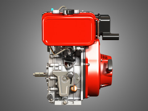 KD192F Single Cylinder Air-Cooled Engine 3D मॉडल