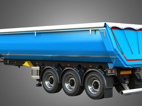 Tipper Semi Trailer Model 3D