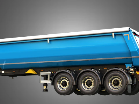 Semi-reboque basculante Modelo 3D