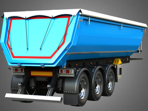 Semi-reboque basculante Modelo 3D