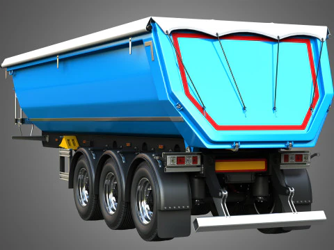 Semi-reboque basculante Modelo 3D