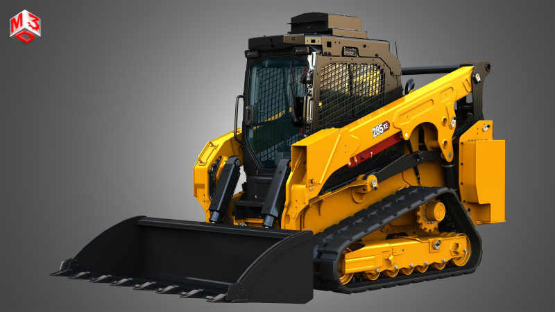 285XE Compact Track Loader - Bucket Model 3D .c4d .max .obj .3ds .fbx .stl .blend 