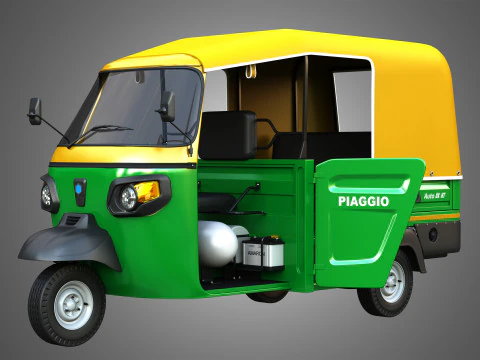 Piaggio Ape AutoHT DX 300cc CNG 3D Model