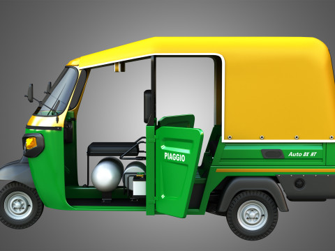 Piaggio Ape Auto HT DX 300cc CNG Modèle 3D