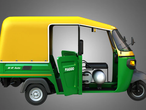 Piaggio Ape Auto HT DX 300cc CNG 3D Model