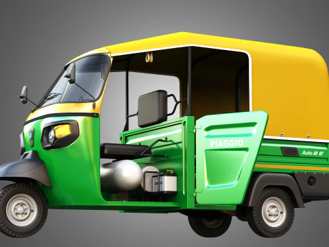 Piaggio Ape Auto HT DX 300cc CNG 3D Model