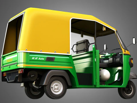 Piaggio Ape Auto HT DX 300cc CNG 3D Model