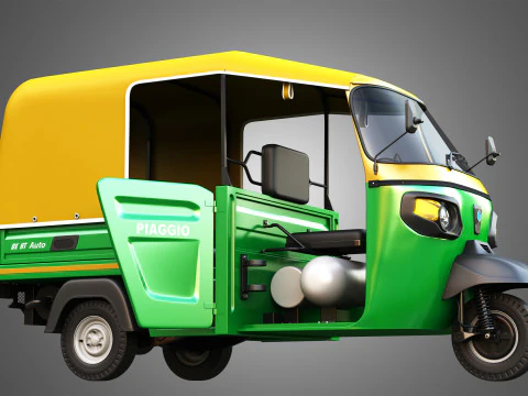 Piaggio Ape Auto HT DX 300cc CNG 3D Model