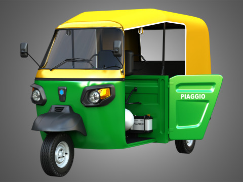 Piaggio Ape Auto HT DX 300cc CNG Modèle 3D