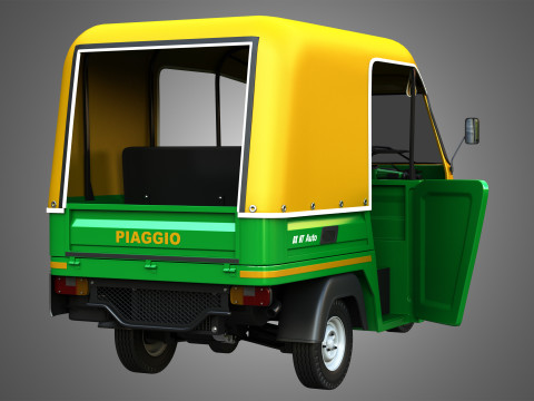 Piaggio Ape Auto HT DX 300cc CNG Modèle 3D