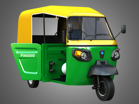 Piaggio Ape Auto HT DX 300cc CNG Modèle 3D