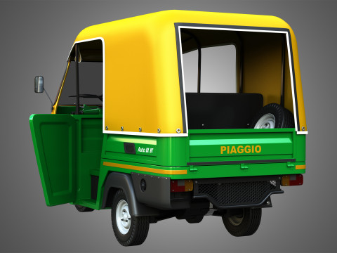 Piaggio Ape Auto HT DX 300cc CNG Modèle 3D