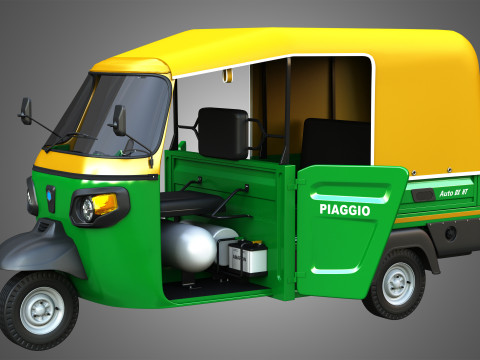 Piaggio Ape Auto HT DX 300cc CNG Modèle 3D