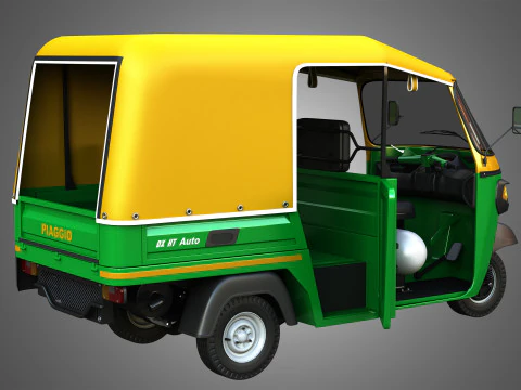 Piaggio Ape Auto HT DX 300cc CNG 3D Model