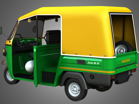 Piaggio Ape Auto HT DX 300cc CNG Modèle 3D