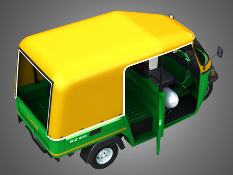 Piaggio Ape Auto HT DX 300cc CNG Modèle 3D