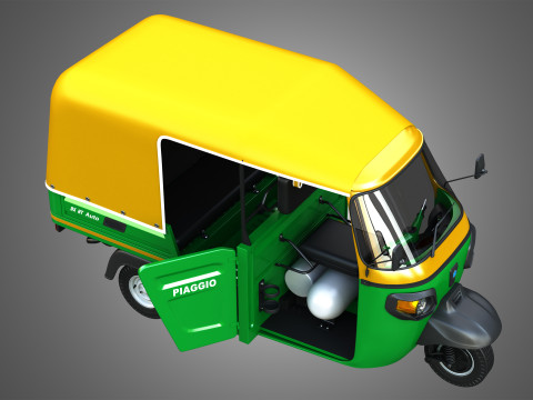Piaggio Ape Auto HT DX 300cc CNG Modèle 3D