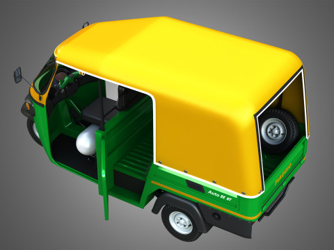 Piaggio Ape Auto HT DX 300cc CNG Modèle 3D
