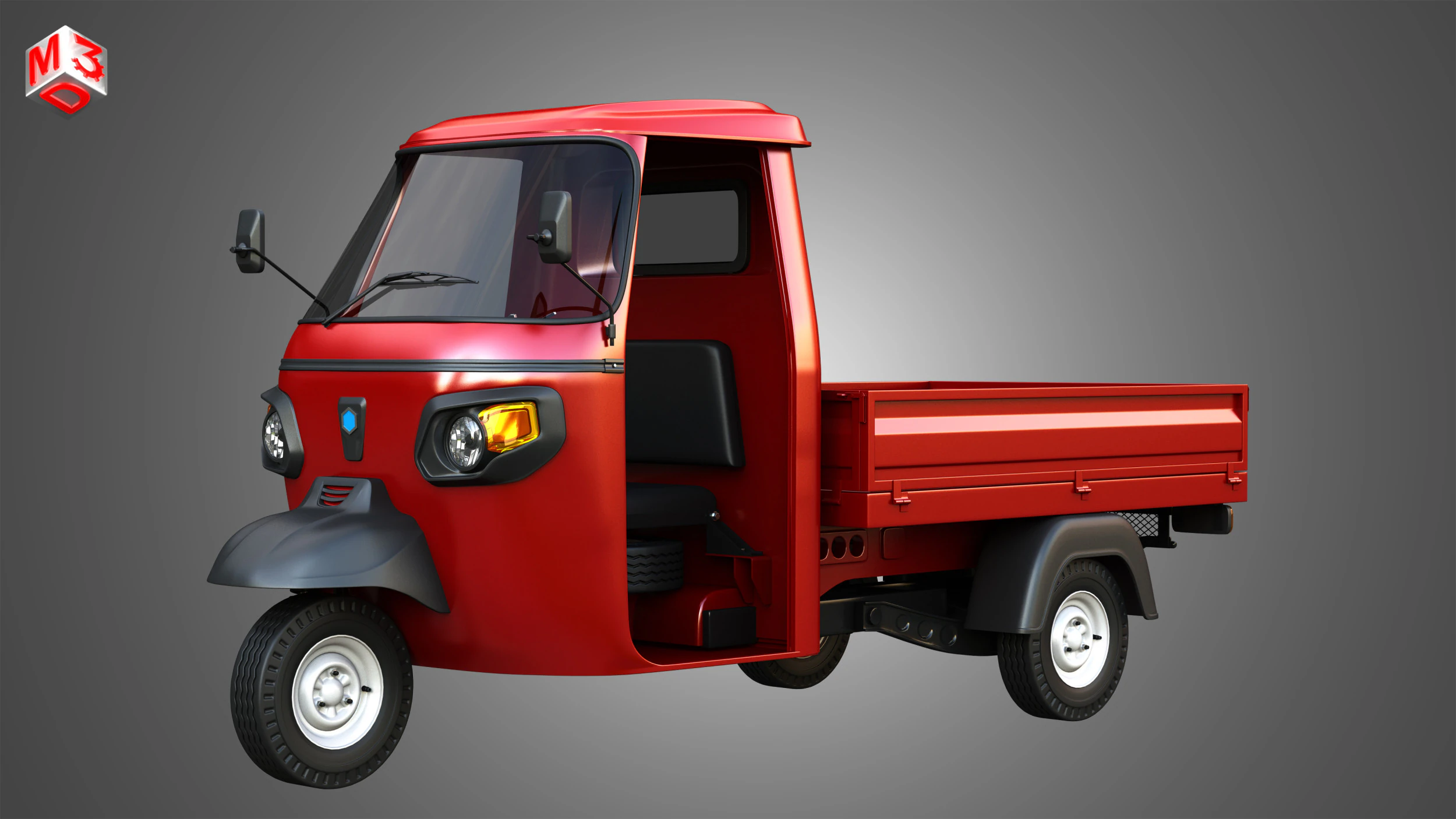 Piaggio Ape Xtra HT 300cc CNG Normal 3D Model .c4d .max .obj .3ds .fbx .stl .blend 