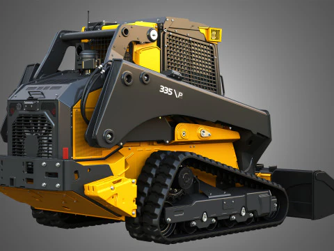 335 P-Tier Compact Track Loader with Forestry Package - Bucket 3D Model
