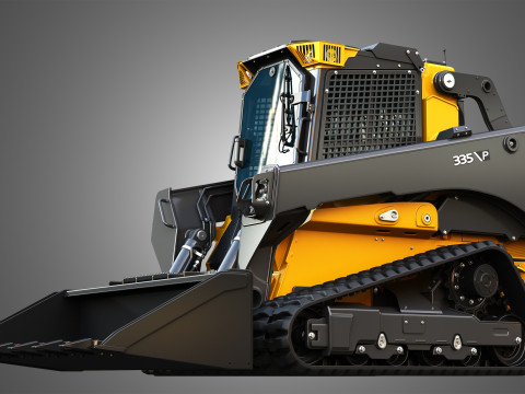 335 P-Tier Compact Track Loader with Forestry Package - Bucket 3D 모델