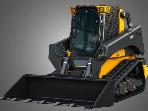 335 P-Tier Compact Track Loader with Forestry Package - Bucket 3D Model