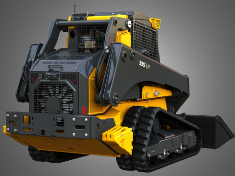 335 P-Tier Compact Track Loader with Forestry Package - Bucket 3D 모델