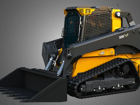 335 P-Tier Compact Track Loader with Forestry Package - Bucket 3D Model