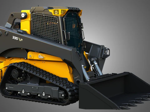 335 P-Tier Compact Track Loader with Forestry Package - Bucket 3D Model