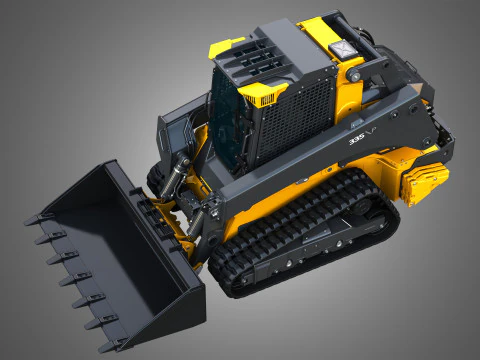 335 P-Tier Compact Track Loader with Forestry Package - Bucket 3D Model